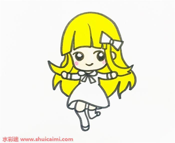长发女孩的简笔画详细步骤教程