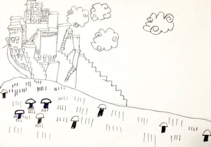 布达拉宫简笔画 布达拉宫简笔画简单