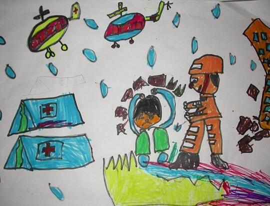 地震简笔画图片大全 地震简笔画图片大全彩色