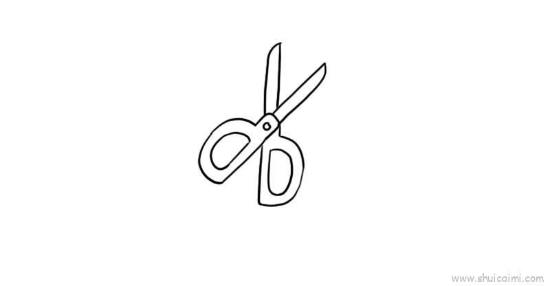 剪刀儿童画怎么画 剪刀简笔画步骤
