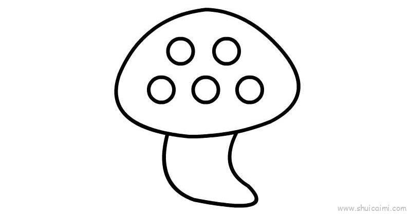 蘑菇儿童画怎么画 蘑菇简笔画顺序