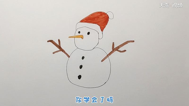 雪人简笔画怎么画 雪人简笔画图片