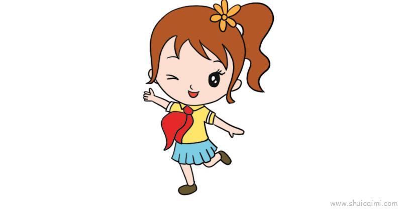 画人女孩儿童画怎么画 画人女孩简笔画简单