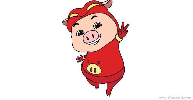 猪猪侠儿童画怎么画 猪猪侠简笔画步骤