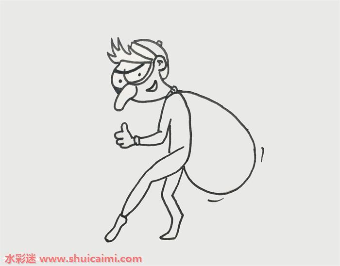 坏人怎么画 坏人简笔画图片彩色