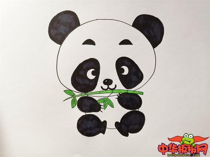 抱着竹子熊猫怎么画 抱着竹子熊猫简笔画简单易画彩色