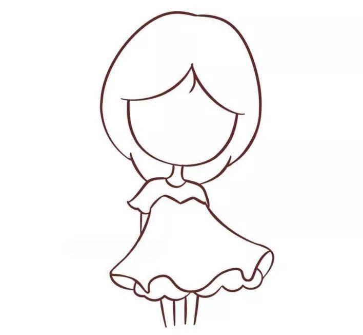 简笔画人物少女 漫画简笔画人物少女