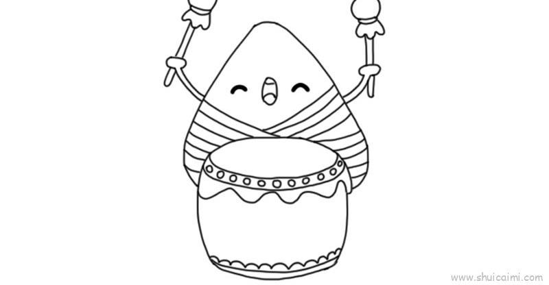 粽子儿童画怎么画 粽子简笔画图片