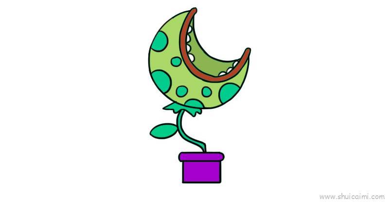 食人花儿童画怎么画 食人花简笔画简单又好看