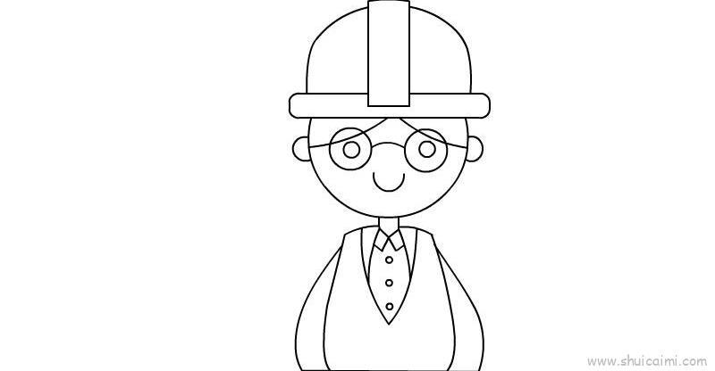 工人儿童画怎么画 工人简笔画顺序