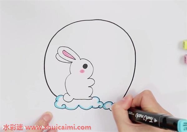 玉兔怎么画 玉兔简笔画图片大全带颜色