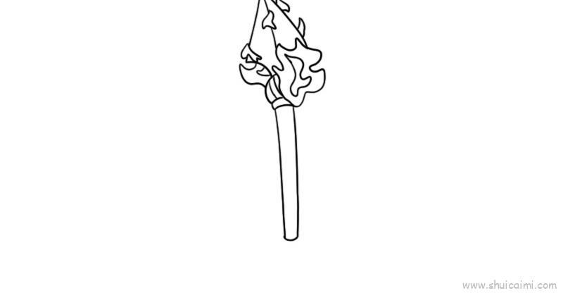 火尖枪儿童画怎么画 火尖枪简笔画步骤