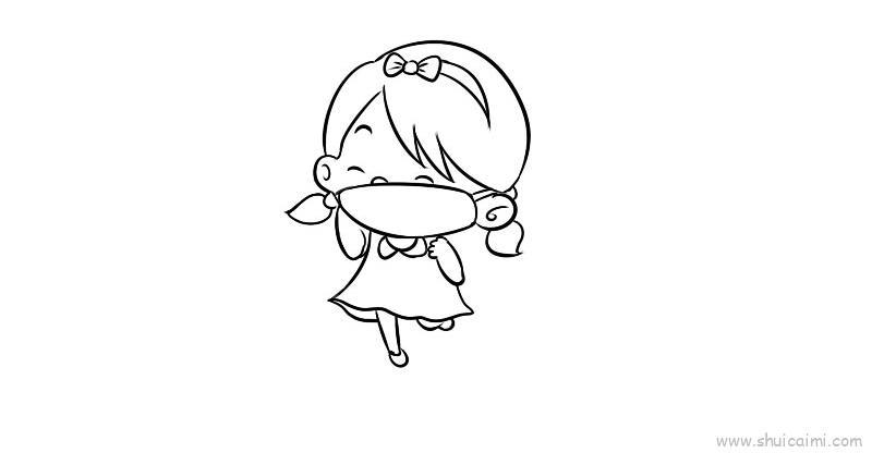 口罩儿童画怎么画 口罩简笔画简单