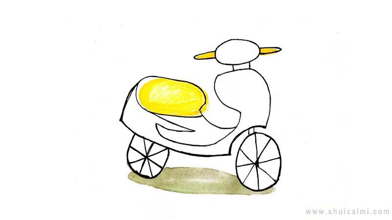 电动车简笔画怎么画 电动车简笔画图片
