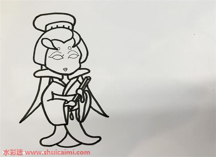 简单动漫人物红蝶简笔画详细教程