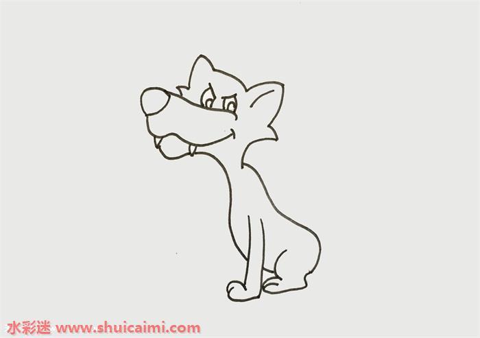 大灰狼怎么画 大灰狼简笔画彩色