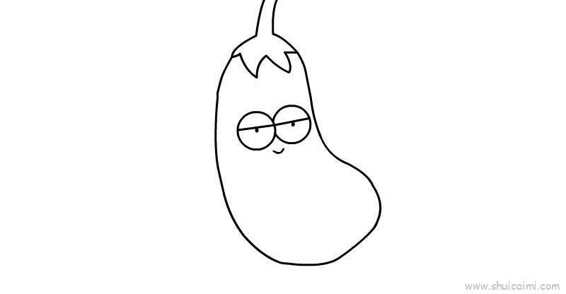 茄子儿童画怎么画 茄子简笔画步骤