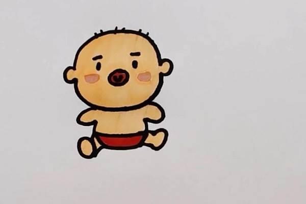 婴儿简笔画 婴儿简笔画女孩