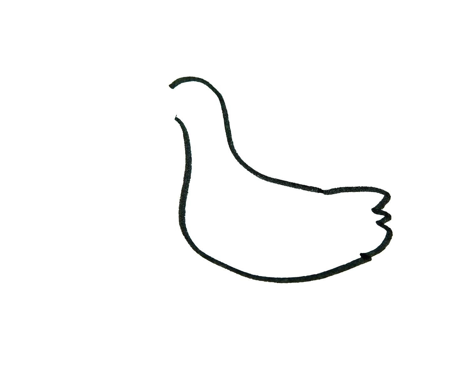 幼儿园画鸭子简笔画图片大全 幼儿简笔画小鸭子图片