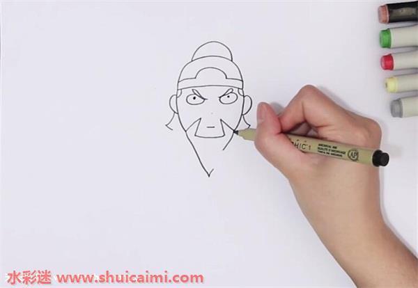 关羽怎么画 关羽简笔画图片大全带颜色