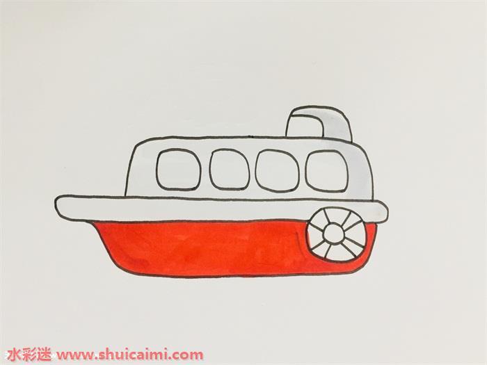 小艇怎么画 小艇简笔画步骤图