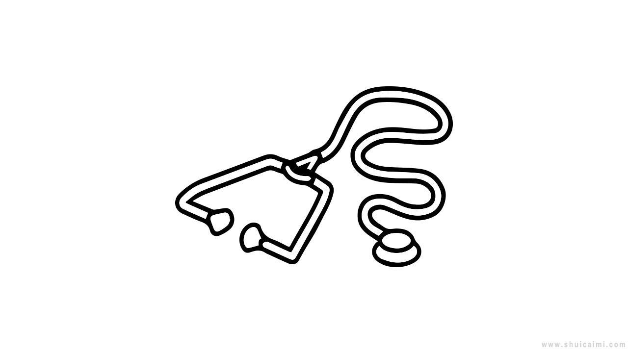 听诊器简笔画怎么画 听诊器简笔画简单又好看