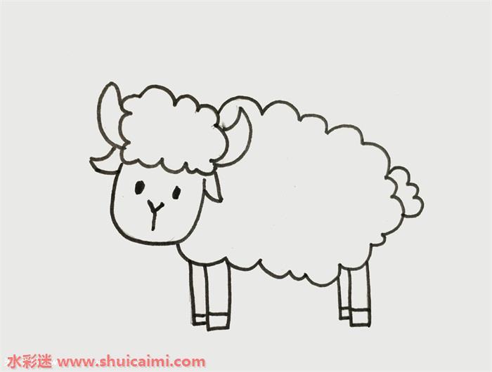 小羊怎么画 小羊简笔画步骤