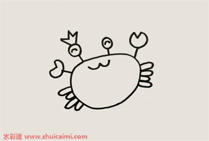 螃蟹怎么画 螃蟹简笔画漂亮卡通