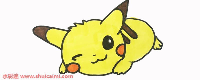 卡通动漫的皮卡丘简笔画漂亮