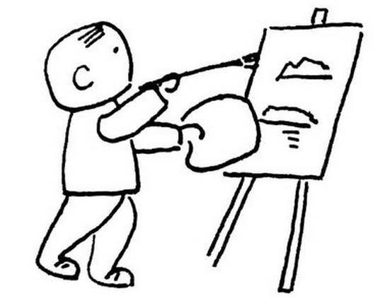 画家简笔画 画家简笔画可爱