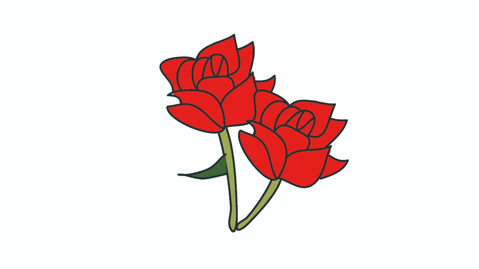 玫瑰的简笔画怎么画 玫瑰简笔画简单