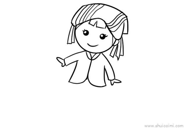 广西少数民族服饰儿童画怎么画 广西少数民族服饰简笔画简单