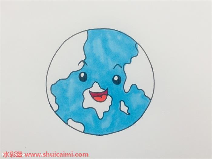 地球怎么画 好看地球简笔画图片大全带颜色