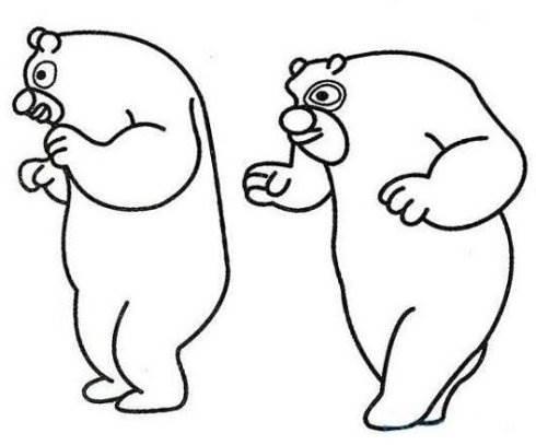 熊二简笔画 熊二简笔画彩色