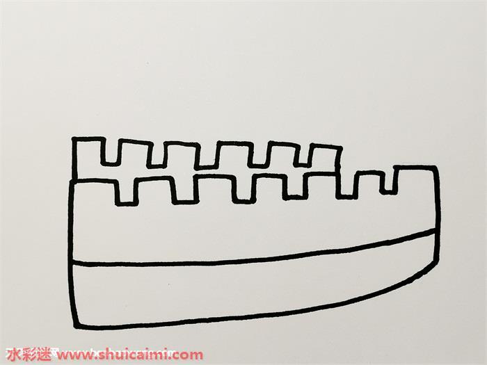 长城怎么画 长城简笔画图片大全带颜色