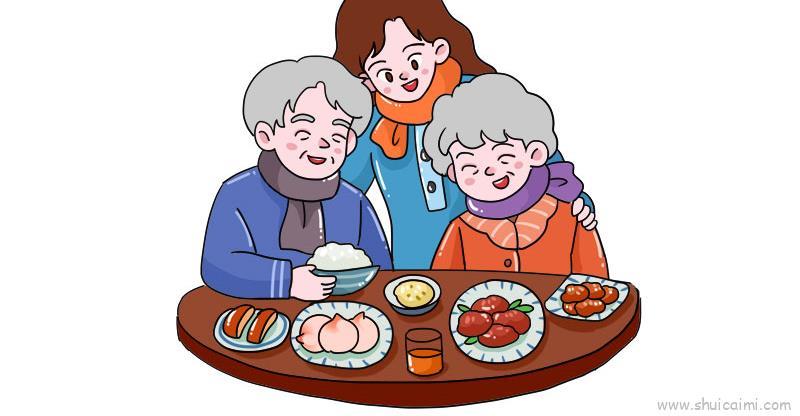 新年团聚儿童画怎么画 新年团聚简笔画顺序