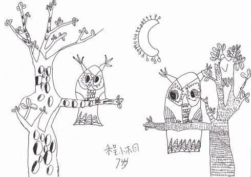 猫头鹰和老鼠简笔画 猫头鹰和老鼠简笔画图片大全