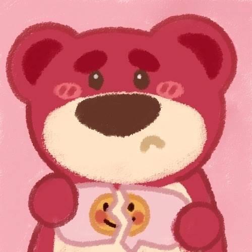 蓝色的草莓熊简笔画 蓝色草莓熊图片