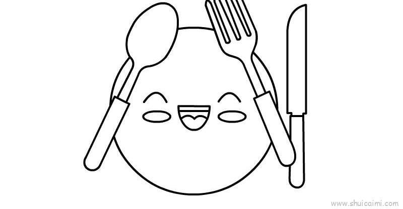 盘子儿童画怎么画 盘子简笔画顺序