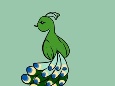 孔雀的简笔画 孔雀的简笔画图片