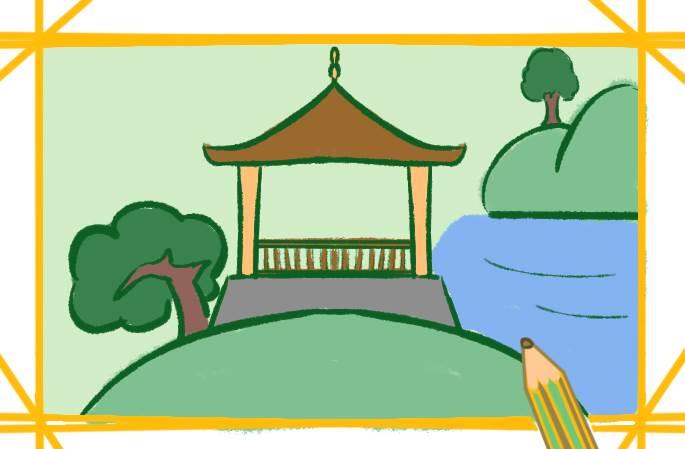 亭子简笔画图片大全 亭子简笔画图片大全简单