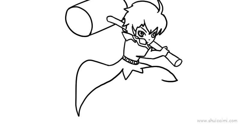 唐三儿童画怎么画 唐三简笔画图片