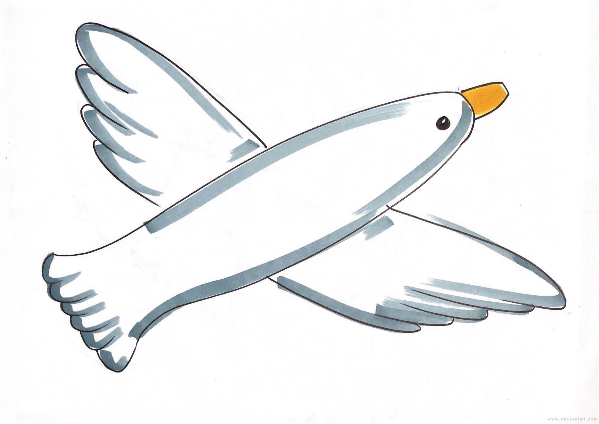 海燕简笔画怎么画 海燕简笔画顺序