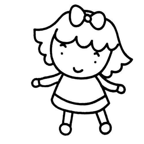 女孩简笔画 女孩简笔画扎马尾