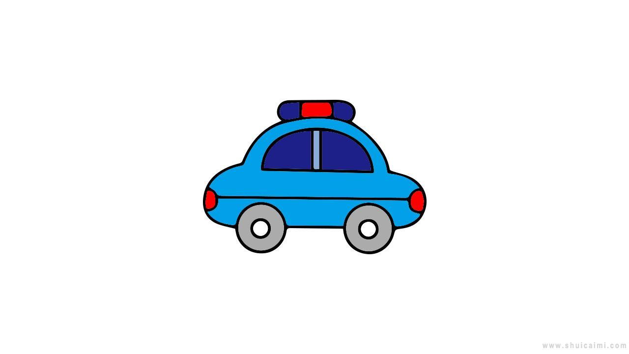 警车简笔画怎么画 警车简笔画简单