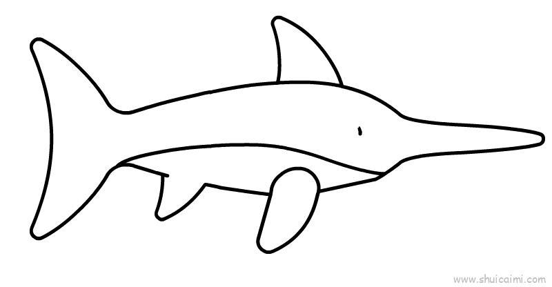 金枪鱼儿童画怎么画 金枪鱼简笔画图片