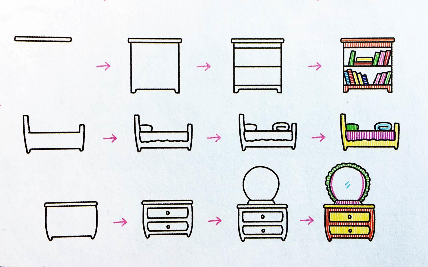 卧室的简笔画图片大全 卧室的简笔画图片大全简单