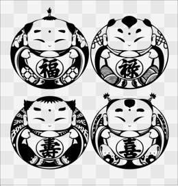 福禄寿喜财简笔画图片 福禄寿喜财简笔画图片大全可爱