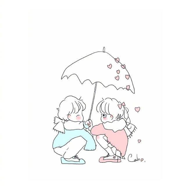 情侣简笔画图片大全可爱 情侣简笔画图片大全可爱简单