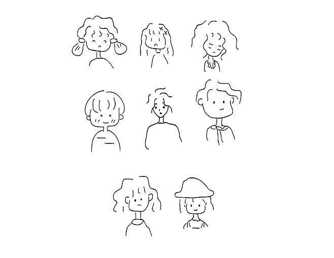 人像简笔画 人物简笔画图片大全